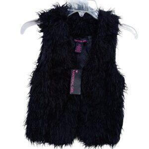 Material Girl faux fur vest sz XS